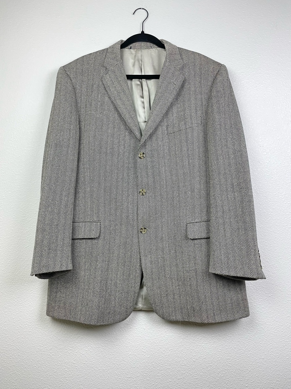 Burberry For Nordstrom Men's 46 Long Bond Street Herringbone Blazer 100% Wool